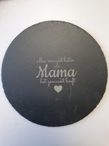 Planche de service en ardoise gravée qui dit "Tout a meilleur goût quand Maman l'a fait" - Cadeau de fête des mères - Maman - Maman chérie - Plateau de service - Plateau