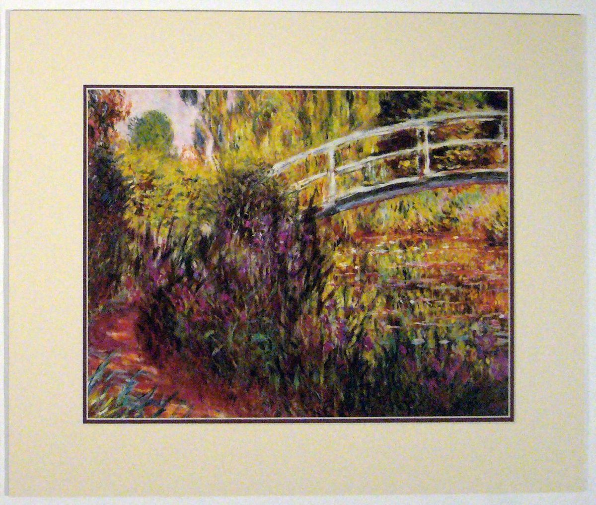 Catch Projecten Poster in dubbel passe-partout - Claude Monet - Le pont japonais - Kunst - 50 x 60 cm Kleur