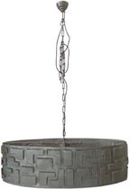 Deco4yourhome - Metaal - Ovale Lamp - 120cm - Antiek Nikkel