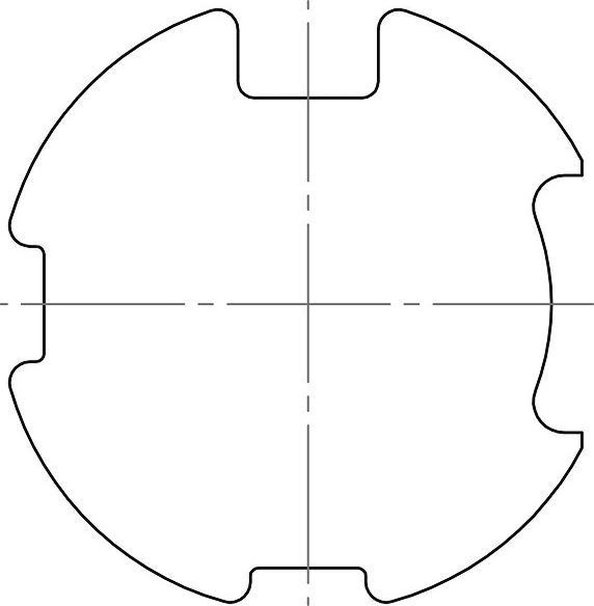 Adaptieset type M - Ø 78 mm met doekgleuf