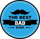 45x Vaderdag bierviltjes - the best dad ever - blauw - onderzetters voor papa zijn verjaardag - feestversiering / tafelversiering