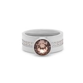 Melano Twisted Choose To Shine ring set - dames - zilverkleurig - maat 52