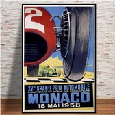 World Grand Prix Retro Poster 12 - 13x18cm Canvas - Multi-color