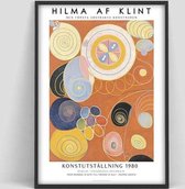 Abstract Hilma AF Klint Poster 4 - 40x50cm Canvas - Multi-color