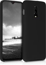 kwmobile telefoonhoesje voor OnePlus 6T - Hoesje met siliconen coating - Smartphone case in zwart