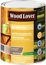 Woodlover Wood Oil 3 in 1 - Olie - Kleurt en beschermt - 960 - Grafiet Grijs - 0,75 l
