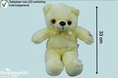 Teddybeer – Knuffelbeer – Knuffel – Lichtgevend – 33 cm – Wit