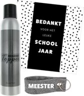 Meester cadeau - bedankt meester - afscheid meester - bedankt juf of meester - sleutelhanger meester - afscheidscadeau meester