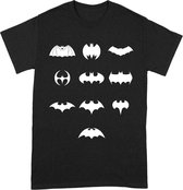 Batman Logo Evolution T-Shirt Zwart