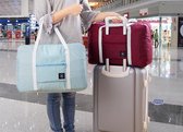 WiseGoods Luxe Reistas - Weekendtas -  Handige Koffer Bevestiging - Opvouwbaar & Waterdicht - Grote Capaciteit - Licht Blauw