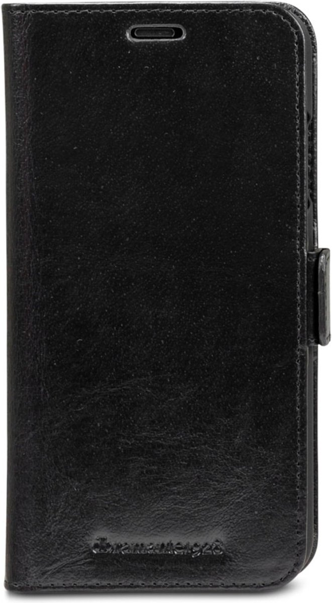 iPhone Xs Max Bookcase hoesje - dbramante1928 - Effen Zwart - Leer