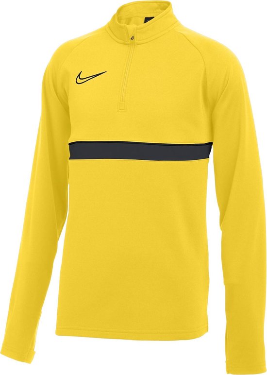 Nike Academy 21 Sporttrui - Maat 140 - Unisex - geel/zwart | bol.com