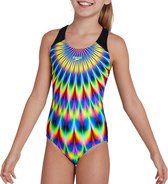 Speedo Sportbadpak - Maat 128 Kinderen - zwart/blauw/groen/geel