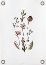Villa Madelief | Tuinposter Picked flowers | 70x100cm | Vinyl | Tuindecoratie | Tuinschilderij