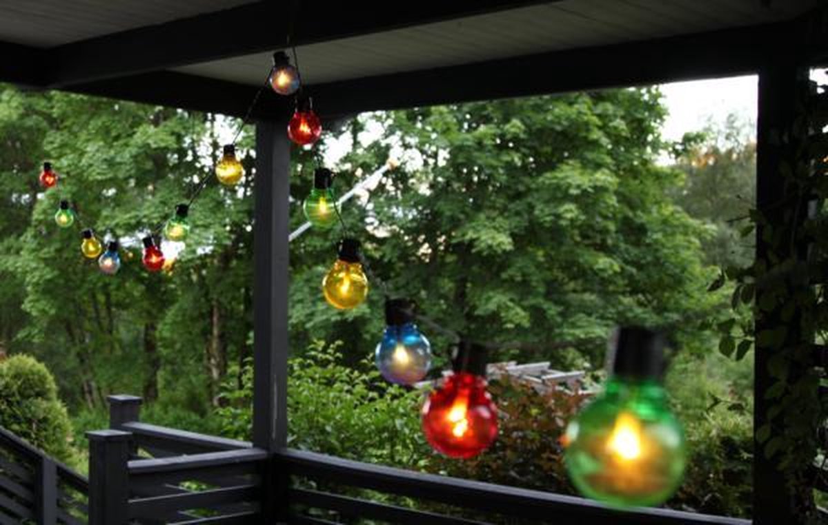 RTM Lighting Feestverlichting 450cm met 16 lampjes -Warm Wit- prikkabel - lichtsnoer
