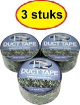 IT'z Duct Tape 13 - Camouflage Groen 3 stuks  48 mm x 10m |  tape - plakband - ducktape - ductape