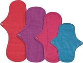 Eco Femme Starter Kit, serviettes hygiéniques lavables - 100% coton biologique - Foncé