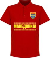 Macedonië Team Polo - Rood - 4XL