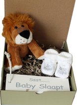 Minibox Leeuw, kraamcadeau, cadeau zwangerschap, cadeau baby