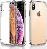 Anti shock stoot rubber siliconen - Geschikt voor iPhone Xs Max - Extra sterke hoeken back cover - Transparant