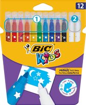BIC Kids Magic Magische stiften - Uitwisbare viltstiften - 12 stuks