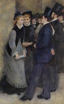 Kunst: Leaving the Conservatory, 1876–1877 van Pierre-Auguste Renoir. Schilderij op aluminium, formaat is 60x90 CM