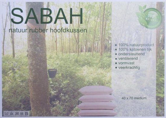 afvoer Afwijzen zag Sabah Natuur Rubber | Set van 2 Kussens | Latex Hoofdkussen | 100%  Natuurproduct |... | bol.com