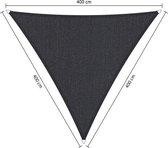 Shadow Comfort® Gelijkzijdige Driehoek Schaduwdoek - UV Bestendig - Zonnedoek - 400 x 400 x 400 CM - Carbon Black