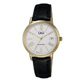Q&Q horloge met datum zwart/goudkleurig A475J127Y