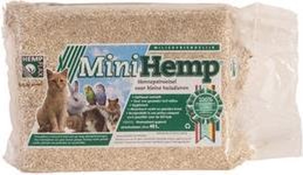 Hennepvezelstrooisel bodembedekking knaagdier 48 ltr
