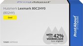 PrintAbout huismerk Toner 80C2HY0 (802HY) Geel Hoge capaciteit geschikt voor Lexmark