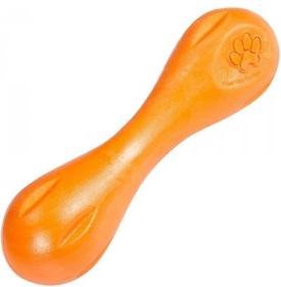 West Paw Hurley - Super Sterk Kauwbot voor Hond - met Zogoflex - Oranje - S - 15 cm