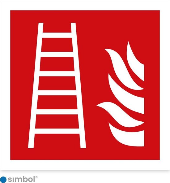 Simbol - Autocollants Fire Ladder - Ladder - (F003) - Qualité Durable - Taille 25 x 25 cm.