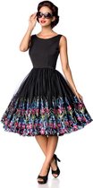 Belsira Swing jurk -XL- Vintage Flower Zwart