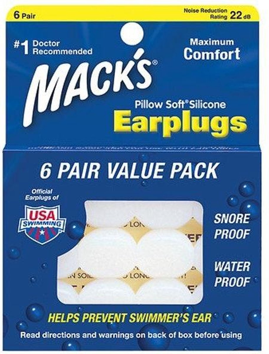 Macks - Pillow Soft Silicone - Oordoppen - 6 paar