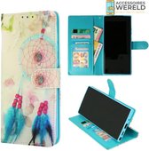 Bookcase Dromenvanger Blauw  - Samsung Galaxy A41  - Portemonnee hoesje