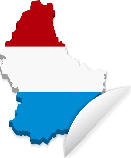 Autocollant Drapeau Du Luxembourg - 8,5 X 5,5 Cm - PVC Extérieur Résistant, Vernis UV - Pour Voiture, Camping-car, Valise - 5