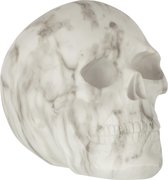 Schedel marmer - J-line - Skull - Woondecoratie - Marmerlook - Decoratie - 23 x15 x 20