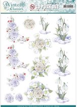 Jeanine's Art - Winter Classics - Snow flowers - 3D Push Out