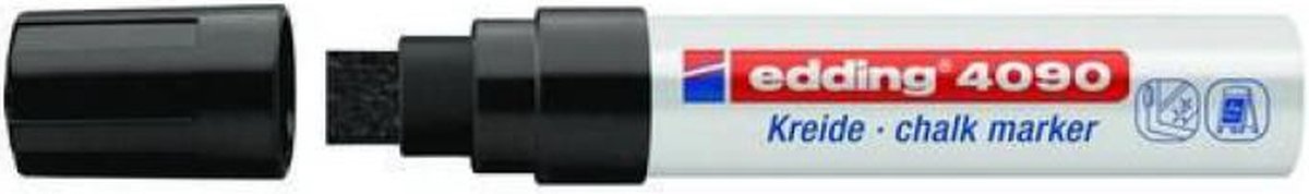 edding-4090 kalk marker / window marker zwart 5ST 4-15 mm / 4-4090001