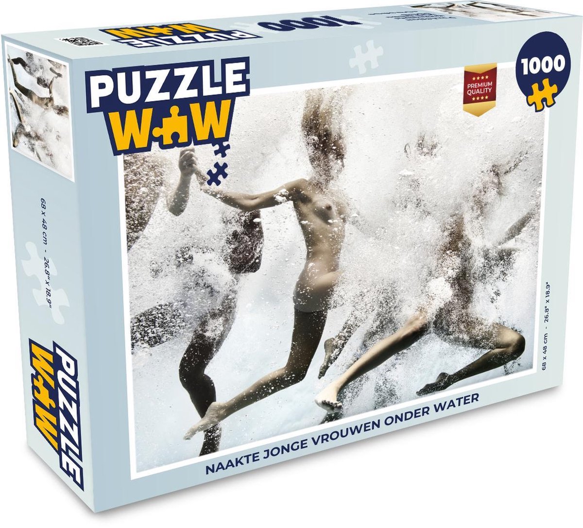Puzzel - Puzzel 1000 stukjes volwassenen - Naakte jonge vrouwen onder water  - Legpuzzel | bol