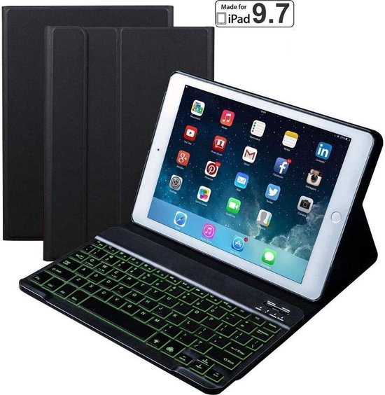 iPad Air 1 Hoesje Bluetooth Toetsenbord Hoes Zwart | bol.com