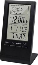Digitaal, compact 4-in-1 weerstation voor binnen met LCD display / luchtvochtigheidsmeter / weerstation draadloos / thermometer / klok / ideaal voor babykamer of op de camping / vaderdag cade