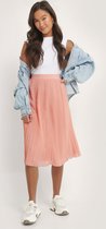 NA-KD Pleated Midi Skirt Pink - 34, Pink