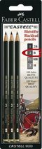 Faber-Castell potlodenset - 9000 - B - 3 stuks op blister - FC-110998