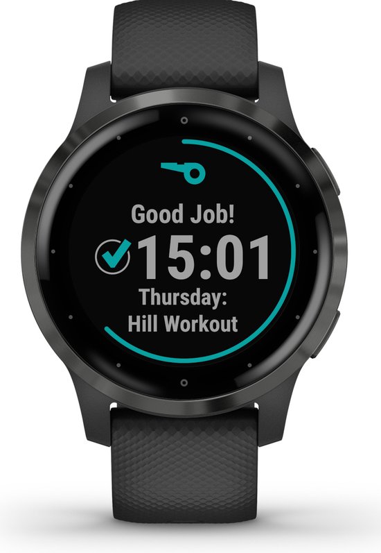Garmin Vivoactive 4S Smartwatch - Sporthorloge met GPS Tracker - Met Garmin Pay - Zwart/Gunmetal