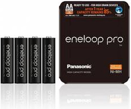 Panasonic eneloop PRO Sliding AA R6 2550mAh 1.2V Oplaadbare Batterij - 4 Stuks - eneloop Pro