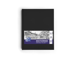 foto van Oxford - Schetsboek A4 - harde kaft - 96 vel - 100g papier - zwart
