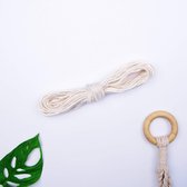 MacramÃ© touw - 3 mm - 10 meter - Naturel - 100% natuurlijk katoenkoord - MacramÃ© koord