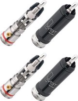 WBT-0102 Ag RCA connector - set 4 stuks